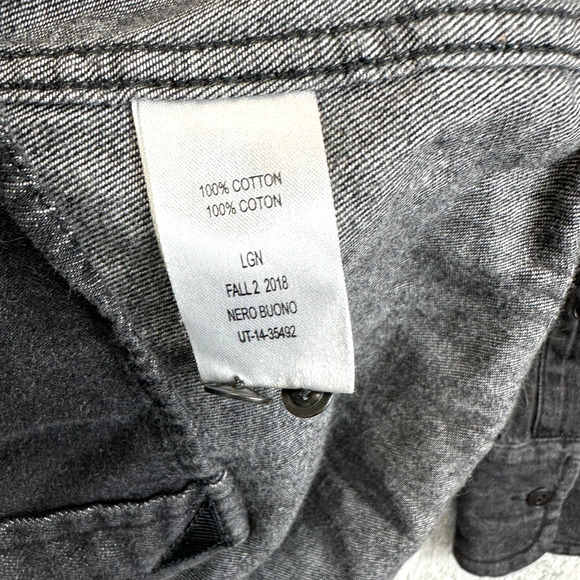 Untuckit Shirt Mens XL Black Denim Chambray Long Sleeve Button Up Western Rodeo - Picture 5 of 7